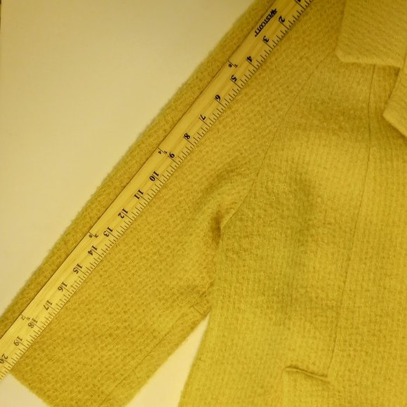 Vintage Yellow Wool Coat, Size 8-10 - Picture 9 of 9
